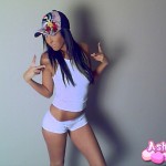 Ashley in Tank Top and Booty Shorts